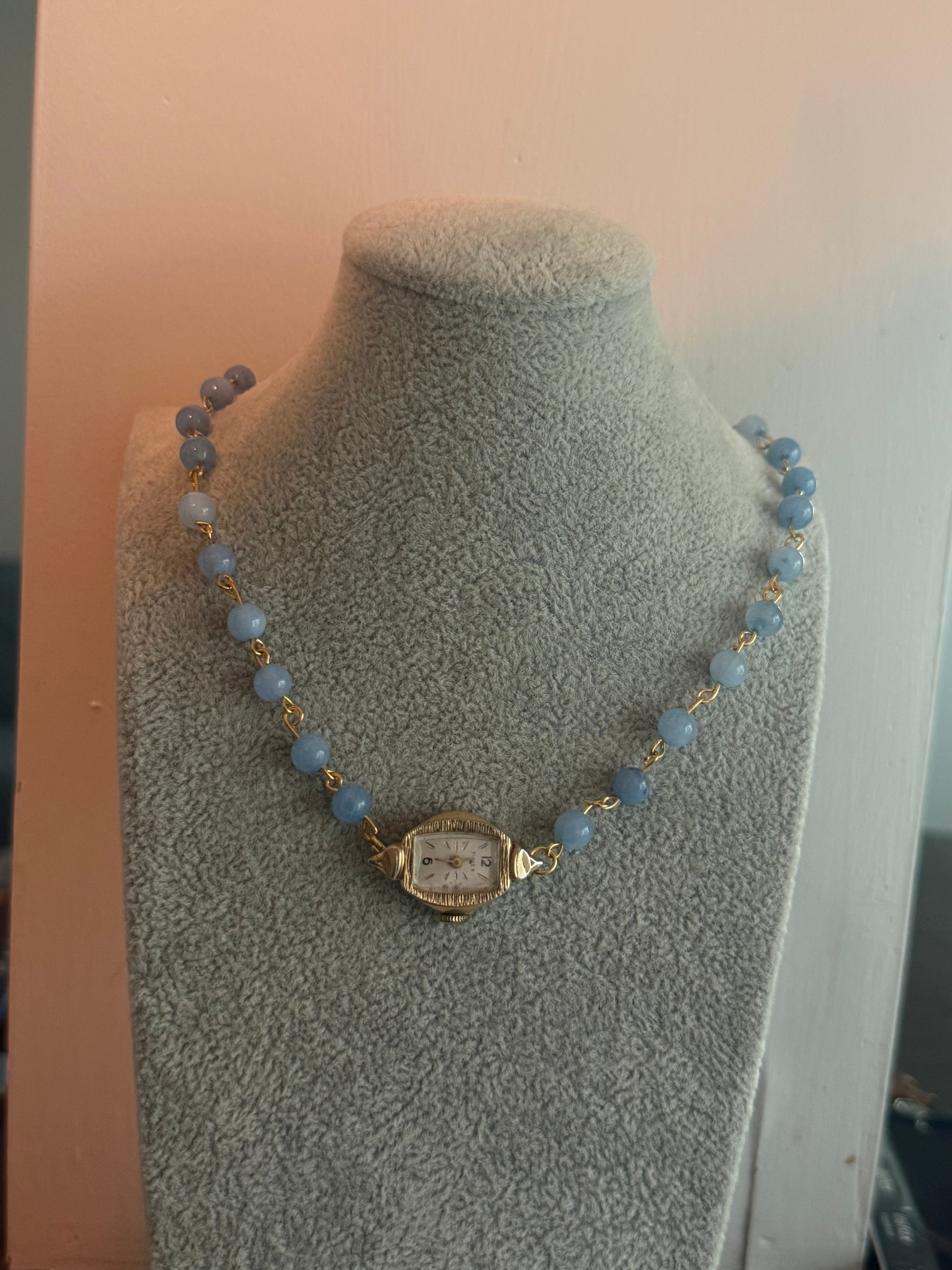 Blue Watch Necklace