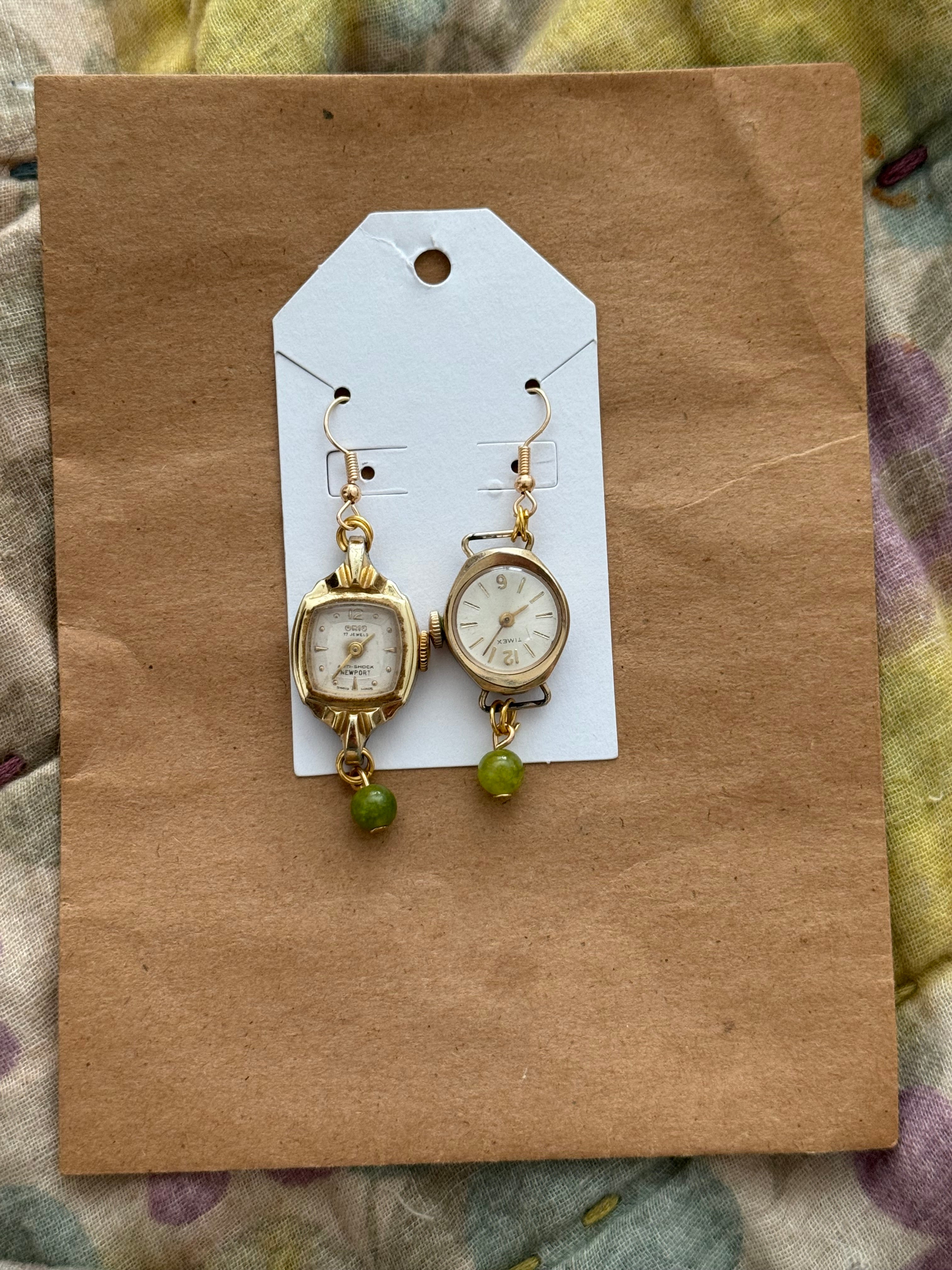 Antique Watch Earrings